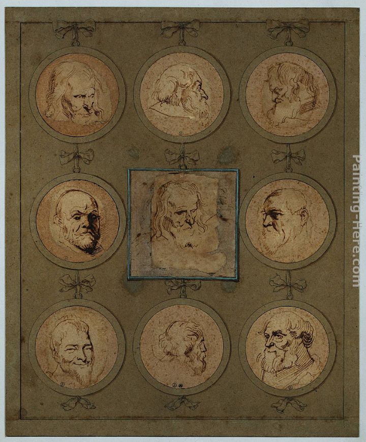 Sheet of Studies painting - Sir Antony van Dyck Sheet of Studies art painting